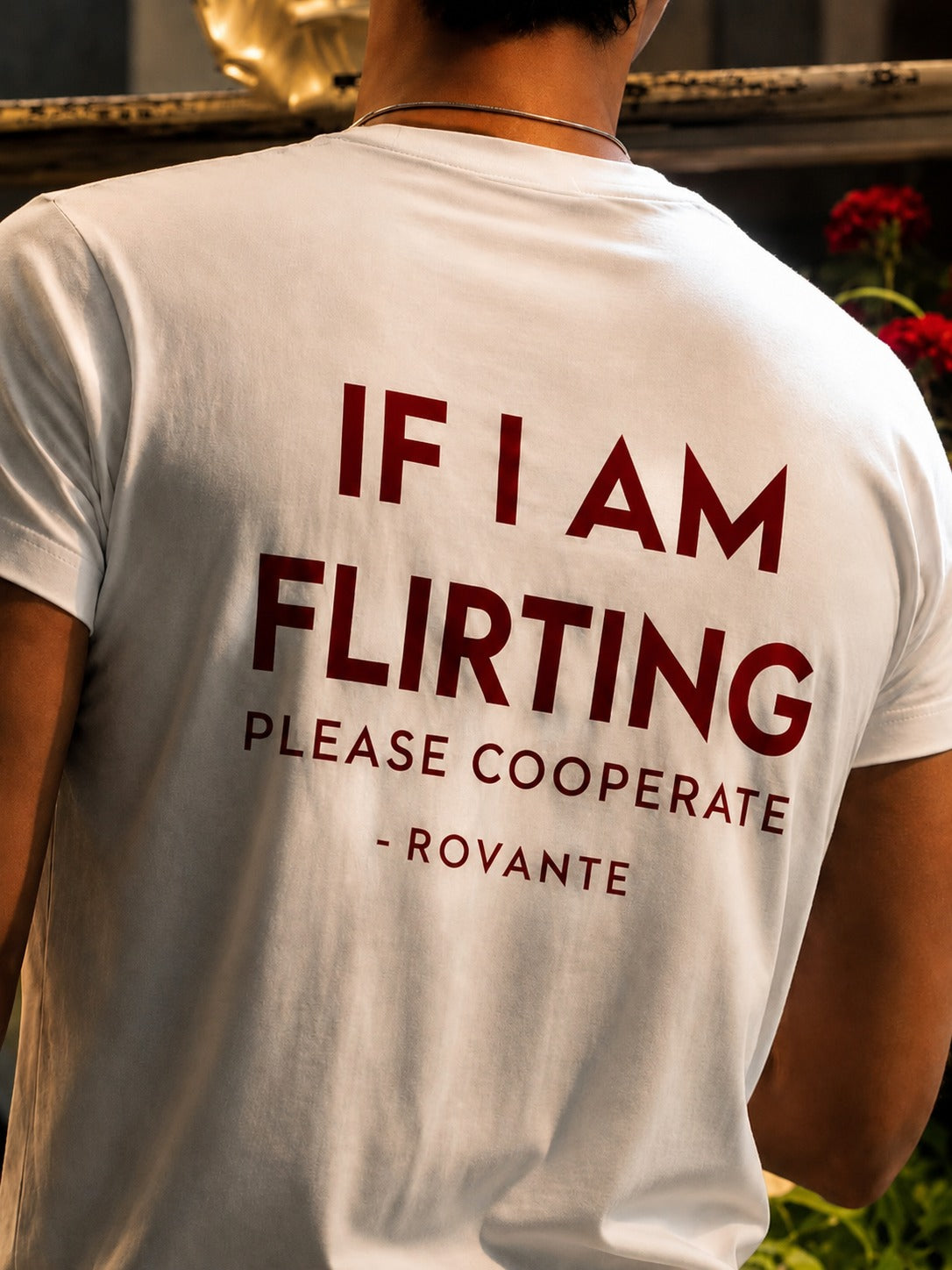 Rovante – "If I Am Flirting, Please Cooperate" Oversized Statement T-Shirt